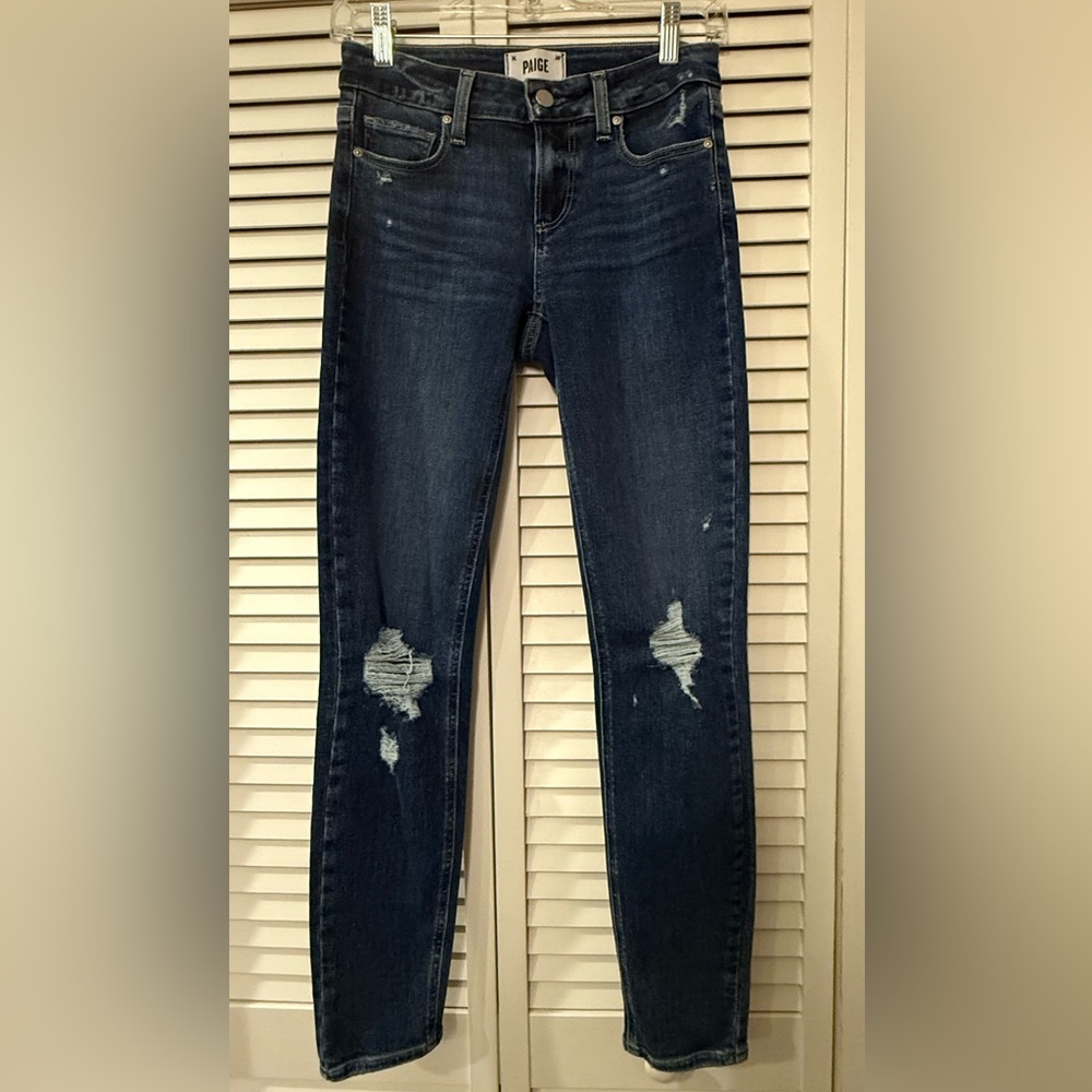 PAIGE Verdugo Destructed Ankle Skinny Jeans
